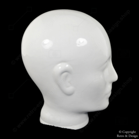 Vintage White Ceramic Display Head – Retro Shop Display