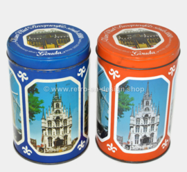 Juego de dos latas vintage para gofres de jarabe Van Vliet desde 1880
