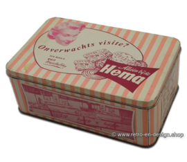 Retro pink tin box for biscuits, HEMA