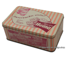 Caja de la lata rosa retro para galletas, HEMA