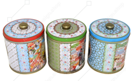 AH retro Albert Heijn retrospective. 125 years of Albert Heijn, anno 1887. Set of three tins