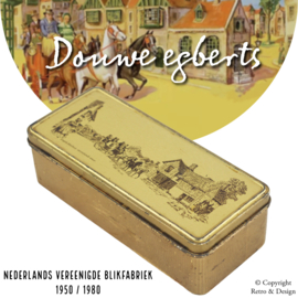 "Nostalgie : Boîte à thé ou à cuillères Douwe Egberts. Un chef-d'œuvre du XXe siècle"