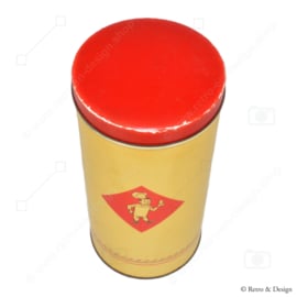 "Nostalgic Bolletje Cracker Tin with Iconic Baker Logo: Bring a Piece of Dutch Bakery Tradition Home!"