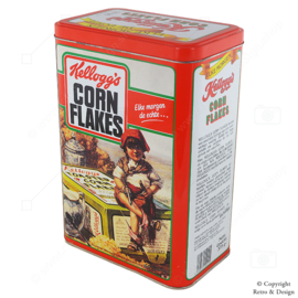 Lata Vintage de Kellogg's Cornflakes – Contenedor Rojo de Almacenaje de 1989