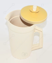 Vintage Tupperware cream coloured jug or pitcher with airtight lid