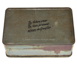 Vintage De Gruyter cocoa tin with Dutch landscapes and mill