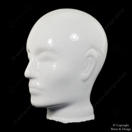 Vintage White Ceramic Display Head – Retro Shop Display