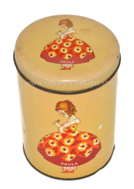Vintage biscuit tin with separate lid "Paula" from baker Paul C. Kaiser
