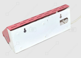 Vintage bedlampje "Lano" uit de jaren 70 - 80 in de kleur roze met wit