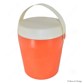 "Discover the Vintage Orange 1970s Sewing Box by FLAIR with Convenient Storage Options!"