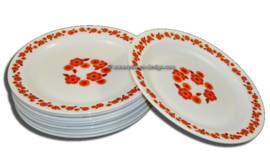 Arcopal Lotus dinner plate in orange and red