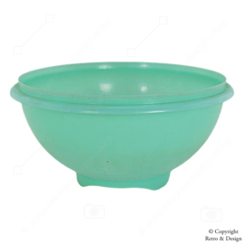 Passoire vintage Tupperware en vert jade avec grille blanche transparente