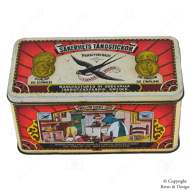 Nostalgic Vintage Matchbox Tin from Zwaluw "Säkerhets Tändstickor" (1970-1980)