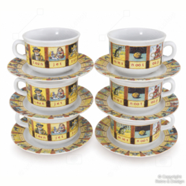 Service Aap Noot Mies Ter Steege – 6 tasses à soupe et 6 soucoupes