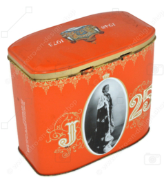 Vintage commemorative tin 25th anniversary of Queen Juliana's reign 1948 - 1973