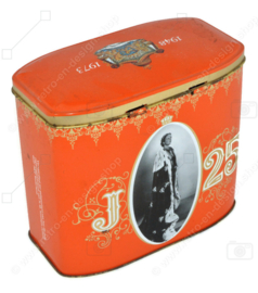 Vintage Gedenkdose 25. Jahrestag der Regierungszeit von Königin Juliana 1948 - 1973