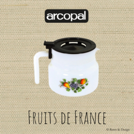 Koffiepot of theepot van Arcopal, Fruits de France met appel, druif en peer motief