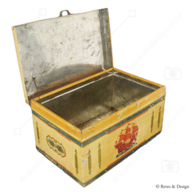Boîte vintage de taille moyenne pour Koffie de Niemeijer - Thé avec images d'un galion/voilier