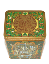 Vintage coffee tin by Albert Heijn, coffee roasters since 1895