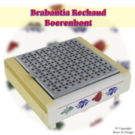 Réchaud Brabantia avec Décoration Boerenbont – Nostalgie Fonctionnelle pour la Table à Manger