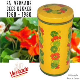 Auténtica Lata Vintage de Tostadas Verkade con Diseño de Berro Indio