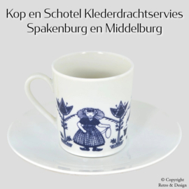"Conjunto de Taza y Platillo "Leeuwezegel" - Spakenburg / Middelburg - ¡Una Pieza de la Historia Holandesa!