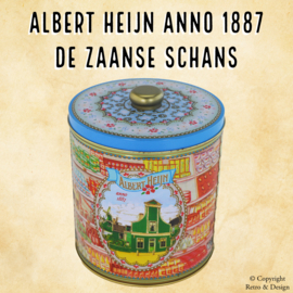 "125 Jaar Albert Heijn Retro Blik ter Gelegenheid van het Jubileum met Blauwe rand"