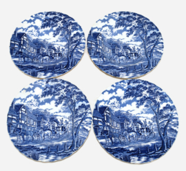 Juego de cuatro placas de pared "Royal Mail" en loza fina / porcelana de Myott Staffordshire