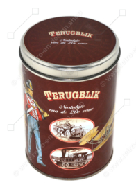 "Terugblik" nostalgia from the 20th century. Tin with nostalgic images