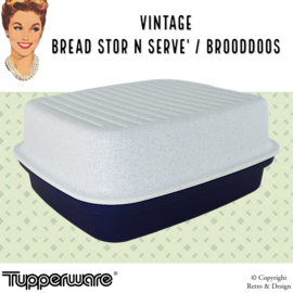 White/Blue Vintage Tupperware Bread Box: A Piece of History in Your Home