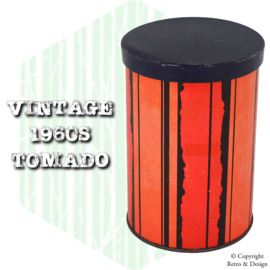 Vintage Tomado Blik met Levendige Oranje Tinten - Een Stukje Retrocharme!