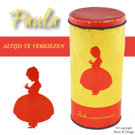 Boîte à Biscuits Vintage "Paula" de Paul C. Kaiser – Design Publicitaire Iconique des Années 1950