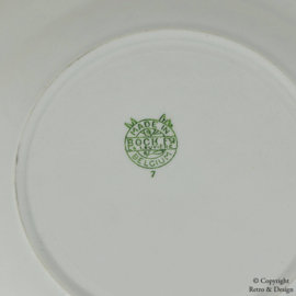 Vintage Boch La Louvière Boterhambordje met Pastelroze Rand Ø 19,3 cm