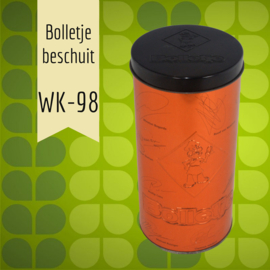 Bolletje beschuitblik met handtekeningen oranjespelers WK 1998