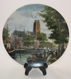 Royal Mosa - 8 wall plates series 'Canals of Holland', painted by Koos van Loon