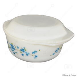 Ovenschaal / Dekschaal van Arcopal France met decor Veronica / Myosotis Ø 22 cm