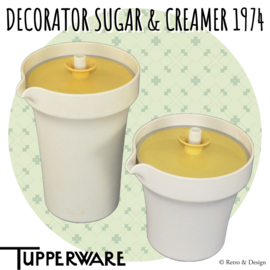 Vintage Tupperware Decorator Sugar and Cream Set, 1974