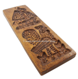 Houten koek- of speculaasplank met twee figuren