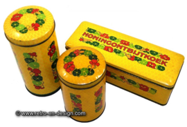 Vintage conjunto de latas, tambores de Verkade con capuchinas