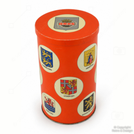 Boîte vintage ARKS pour biscottes – Orange – Armoiries des 11 provinces néerlandaises