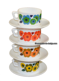 Arcopal France Lotus coffee cup and saucers