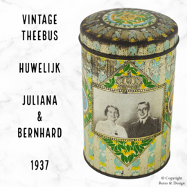 Lata Vintage para Té Conmemorativa de la Boda de la Princesa Juliana y el Príncipe Bernardo
