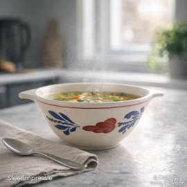 Tazón de sopa Royal Boch Boerenbont “Pagi” – Diseño floral