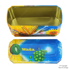 Lata de Almacenaje Vintage Wasa con Gallo y Abeja – Estilosa y Práctica para tu Knäckebröd