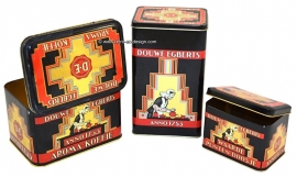 Douwe Egberts vintage koffieblikken. Set van drie