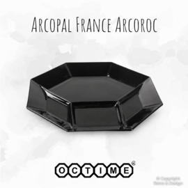 Grillplatte, Fondue teller oder Vorspeisenteller von Arcoroc France, Octime schwarz Ø 25 cm