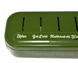 Rectangular dark green money box for household use by Brabantia