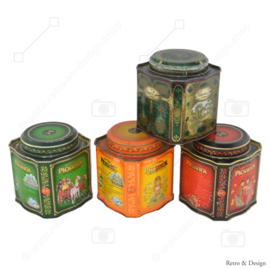 Series of four vintage tea tins for Pickwick Tea by Douwe Egberts