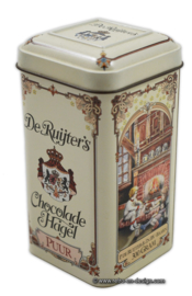 Vintage blikje "De Ruijter" chocoladehagel puur
