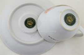 Tasses hollandaises en porcelaine avec soucoupe par ROYAL SCHWABAP de 1984 par Ter Steege